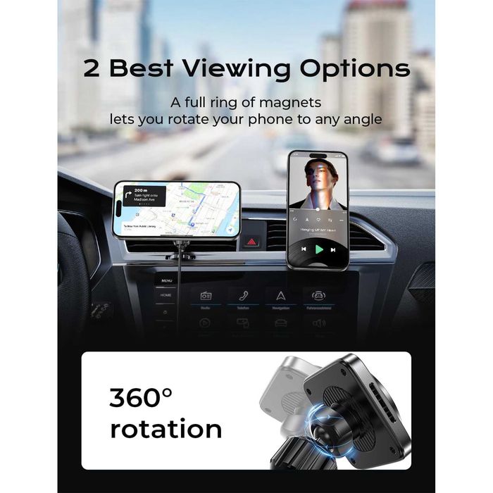 Магнитно бързо зарядно/ стойка за телефон от М6 15W