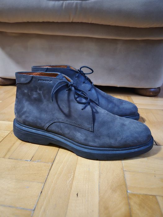 Ghete Bărbați Stonefly, Piele Nubuck Gri, Confort, Italian - 41
