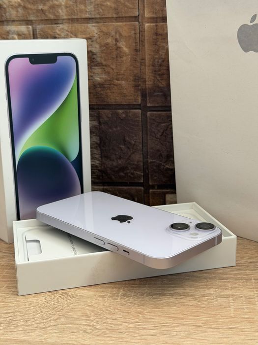 Iphone 14, Purple, 128GB, Smartphone, Apple, Телефон - 85% Battery Health + оригинална кутия и аксесоари