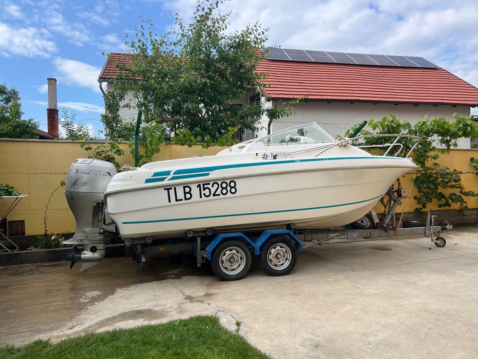 Barca jeanneau leader 545 motor Honda 90cai 4t și peridoc