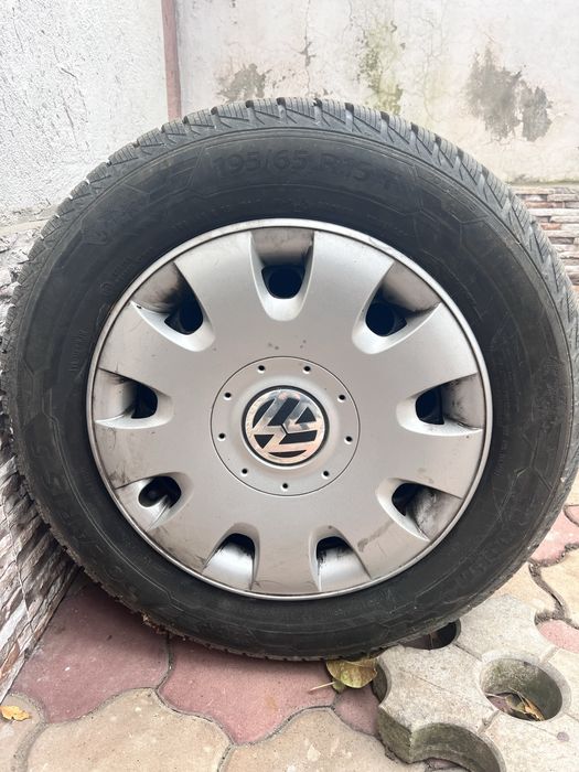 roti de iarna cu jante si capace wv , seat 195/65/r15