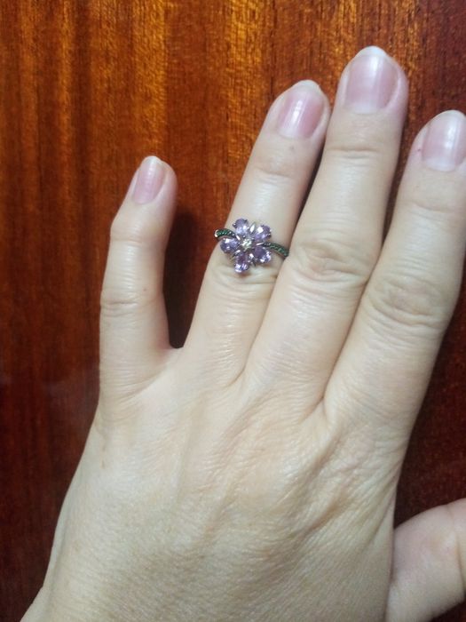 Помолвочное кольцо серебро 18 размер