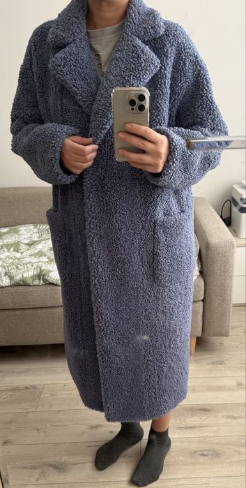 Шуба из эко меха тедди