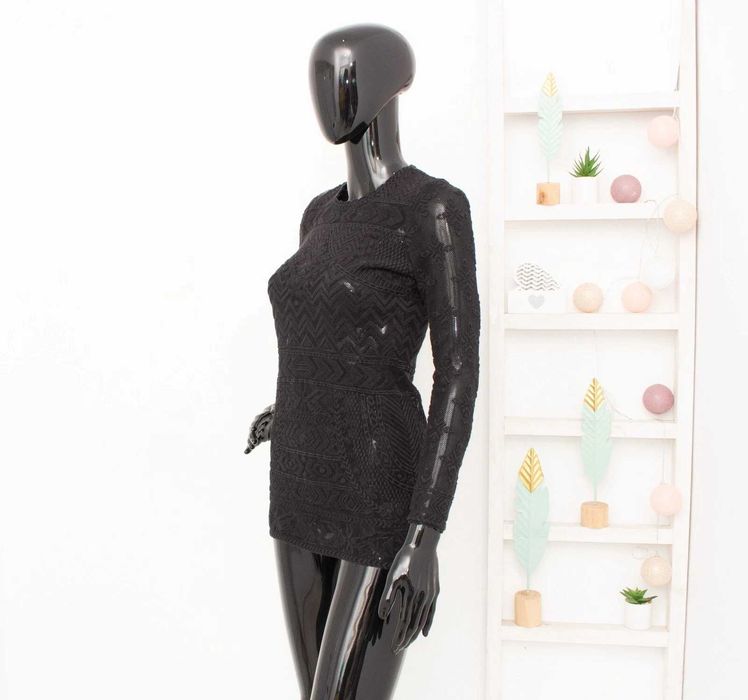 Isabel Marant H&M оригинална дамска блуза черна дантела памук 34 XS