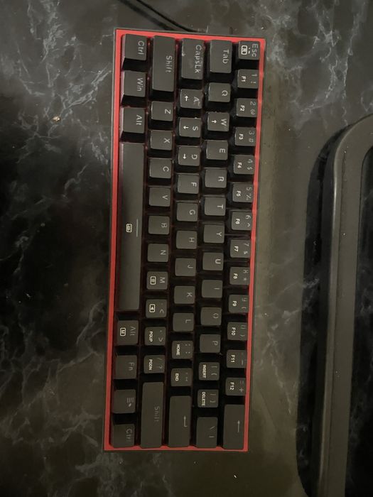 Mеханична клавиатура Redragon - Deimos K599, , Red, RGB, черна