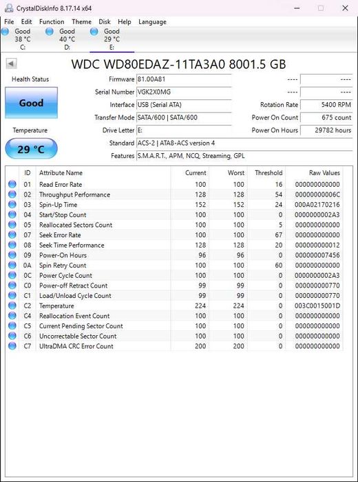VAND HDD Extern WD Elements 8TB