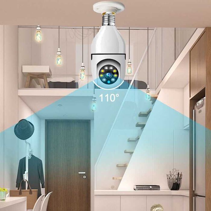 Camera de supraveghere dulie bec, 360 grade WIFI. Noua!