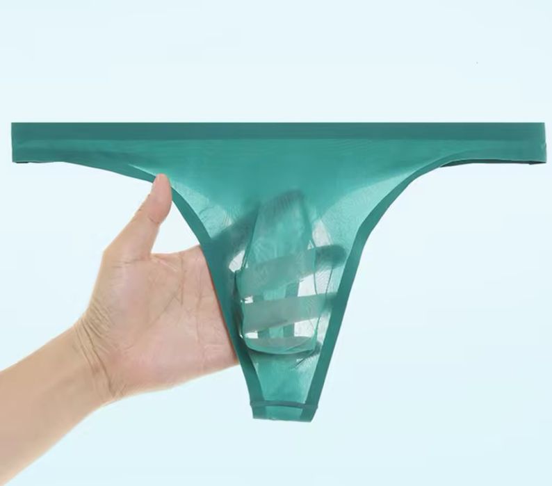 Мъжки ултратънки ледени копринени безшевни