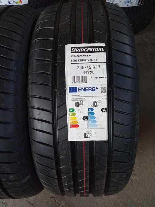 2 Нови гуми 245/45R17 Bridgestone Turanza T005 Driveguard XL RFT 99Y
