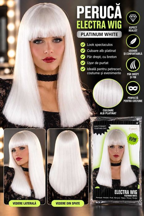 Perucă Halloween Glow in the Dark, stoc LIMITAT!
