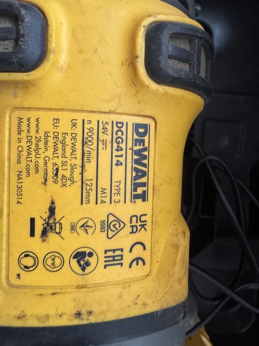 Polizor unghiular Dewalt DCG414