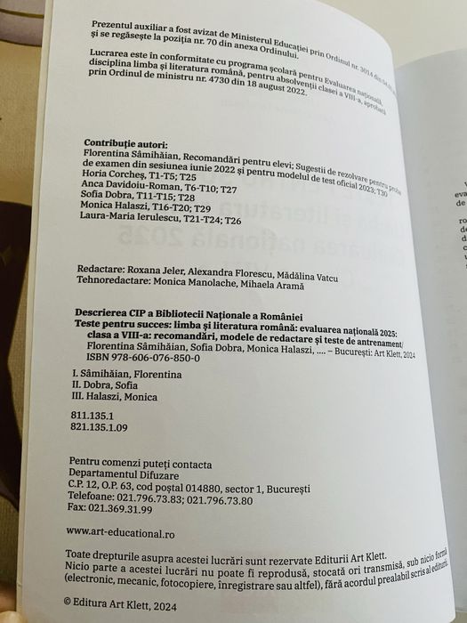 Florentina Samihaian- teste evaluare nationala 2025- lb. romana