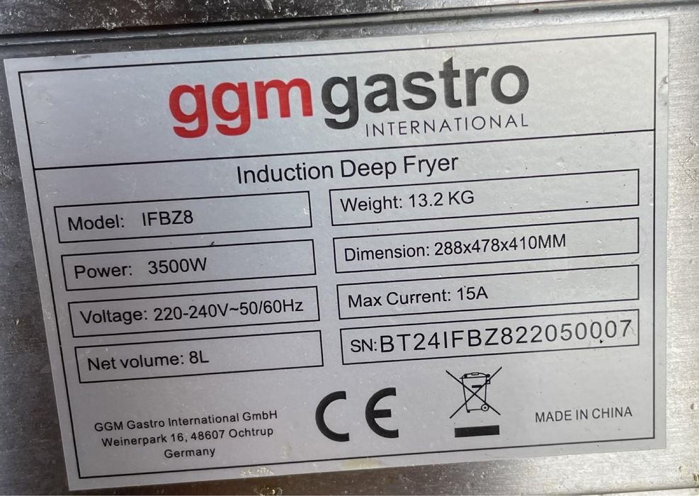 Продавам фритюрник ggm gastro