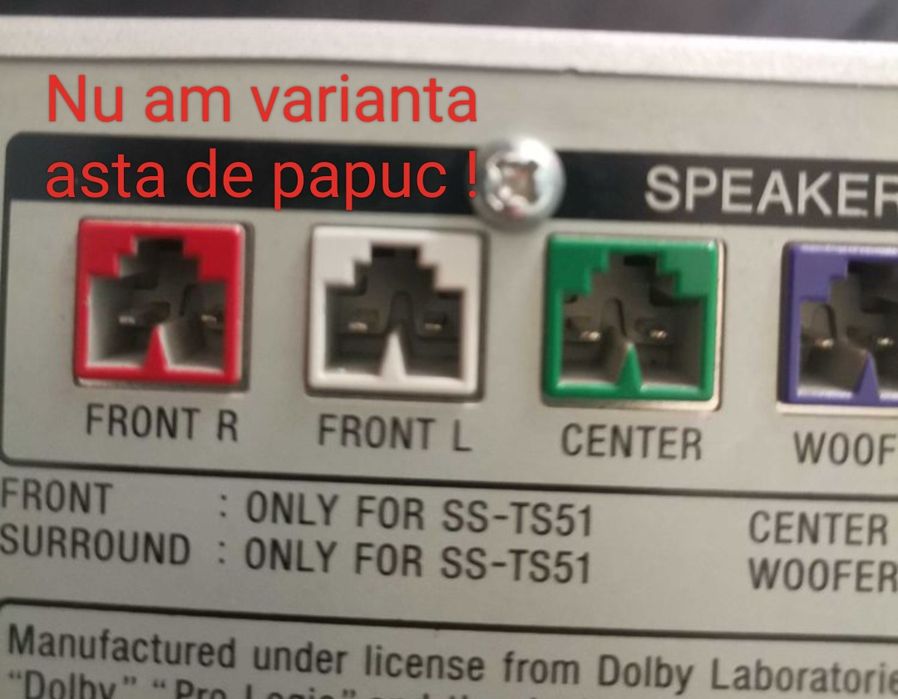 Sony Cable With Connector Speaker / Sateliti si SW - Home Cinema Sony