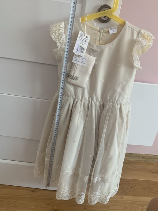 Рокля за кръщене / Рокля за шаферка / Детска рокля екрю