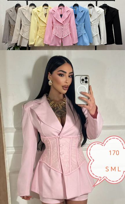 Sacou cu insertie din dantela