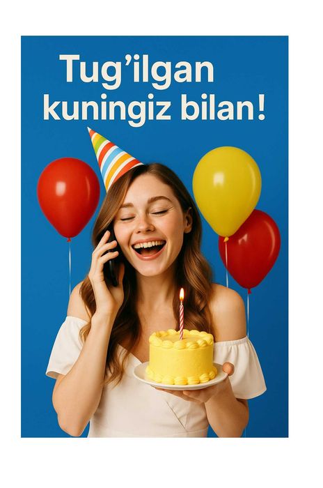 Яқинларингиз тугилган кунларига - чиройли табрик буюртмаси!