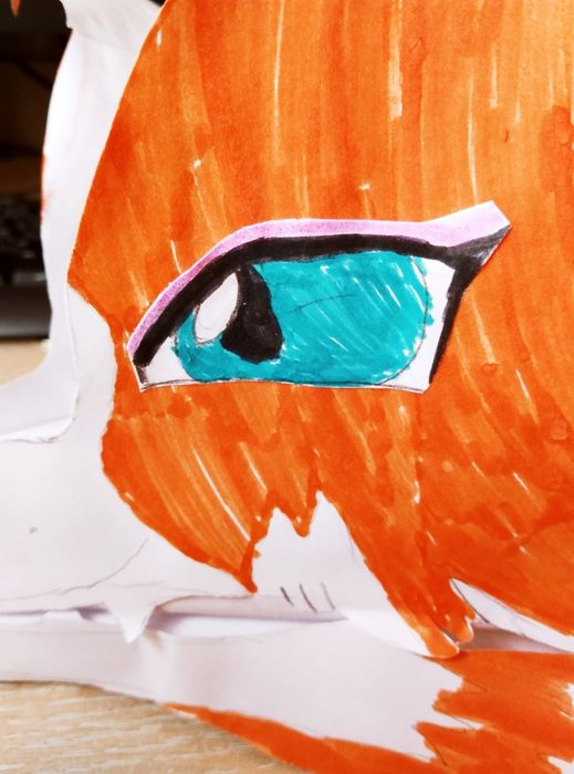 Самодельная оранжевая собачка