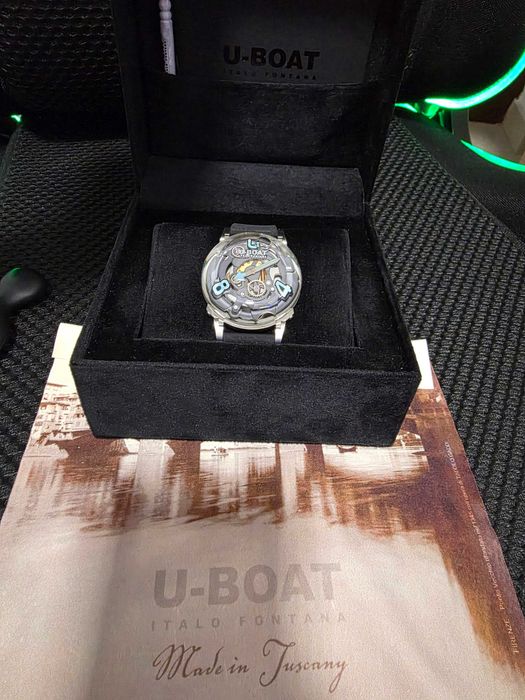 U-BOAT U-65 44mm SS TURQUOISE – Ref 3352 – NOU – Ceas în GARANȚIE