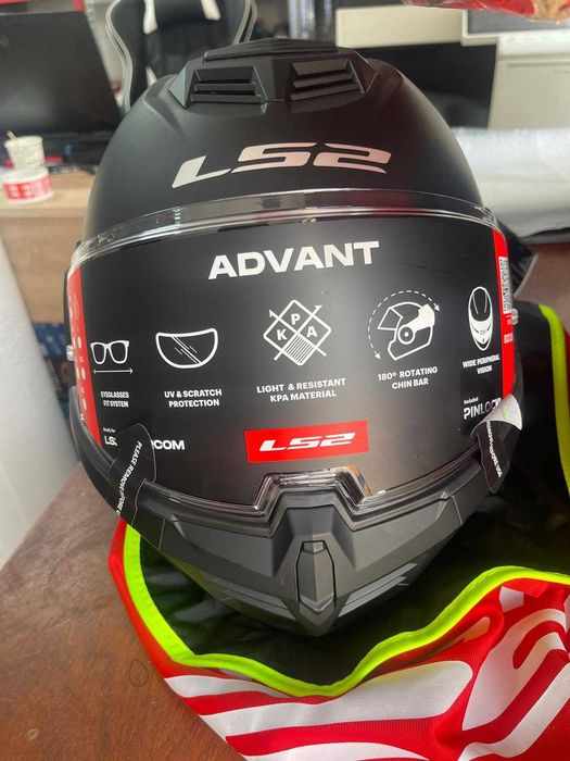 Cască de motocicletă LS2 FF906 Advant SOLID MATT BLACK cu mandibulă, marimea S