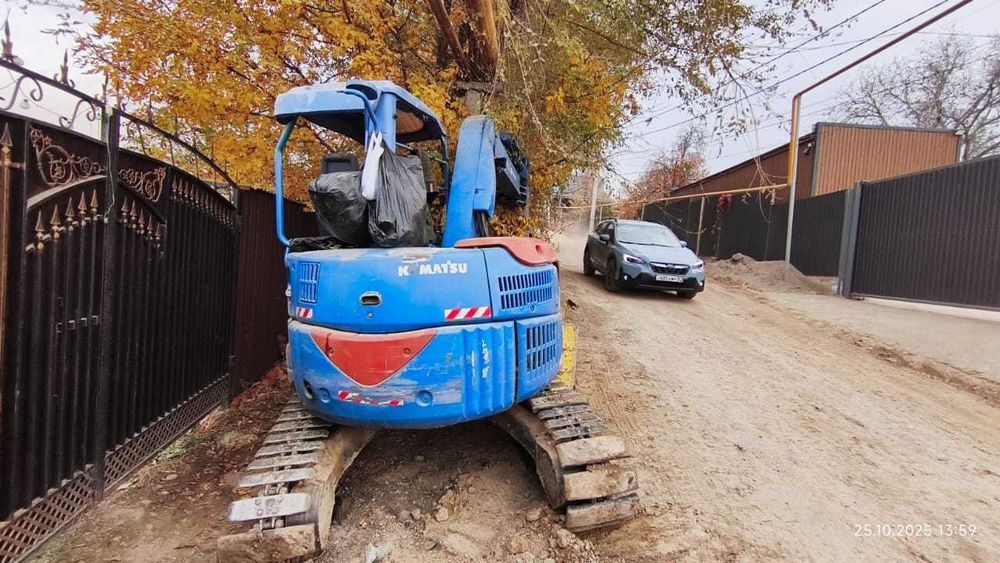 Мини экскаватор Алматы | Копка траншей до 5 м | Услуги