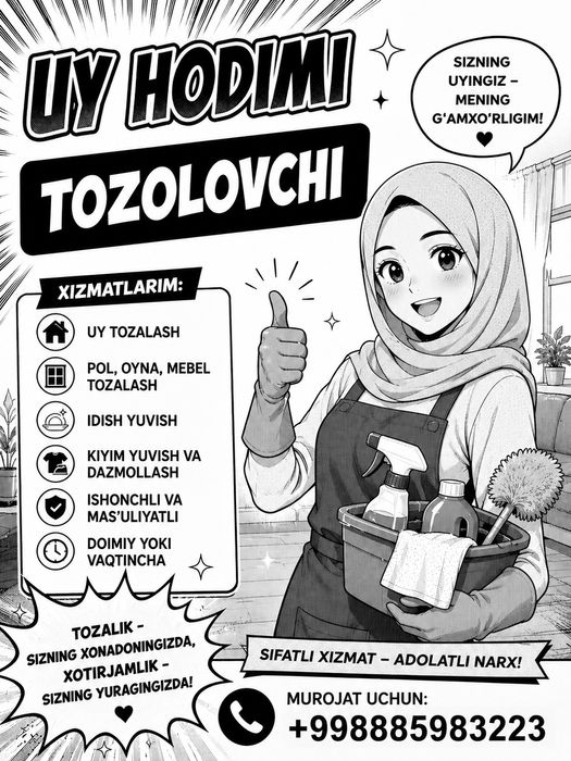 Uy uborka qilaman