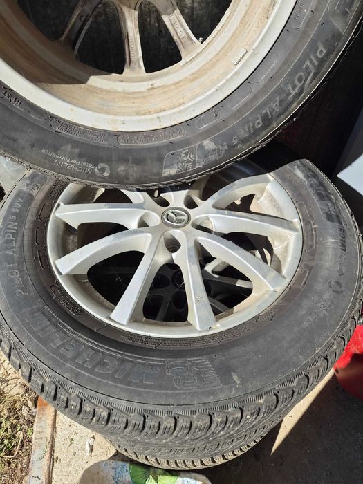 Set 4 jante aliaj Mazda R17 originale + anvelope Michelin