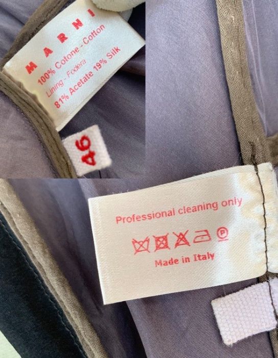 MARNI Rochie Fashion Casual Khaki Degradee Bumbac Original Italia Nr.L