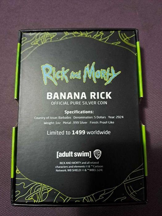 Редки сребърни монети от 1 унция - Рик и Морти и Мандалориан