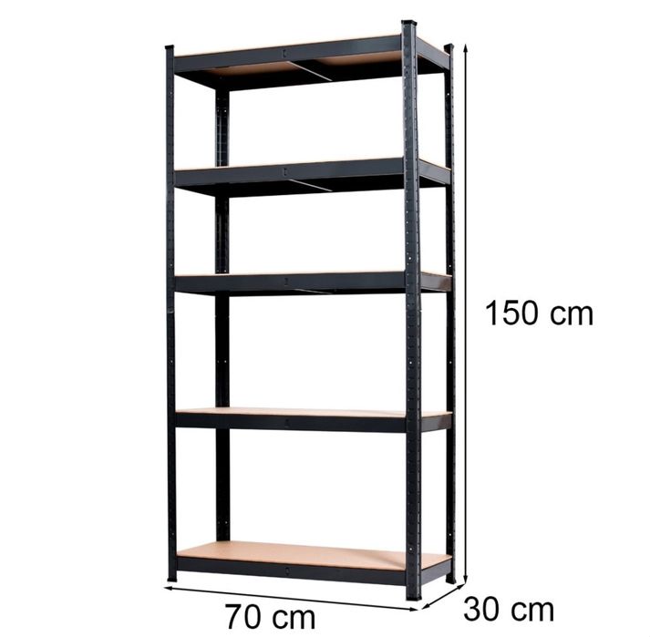 Raft rezistent LEZITER 150x70x30 cm 150 kg negru