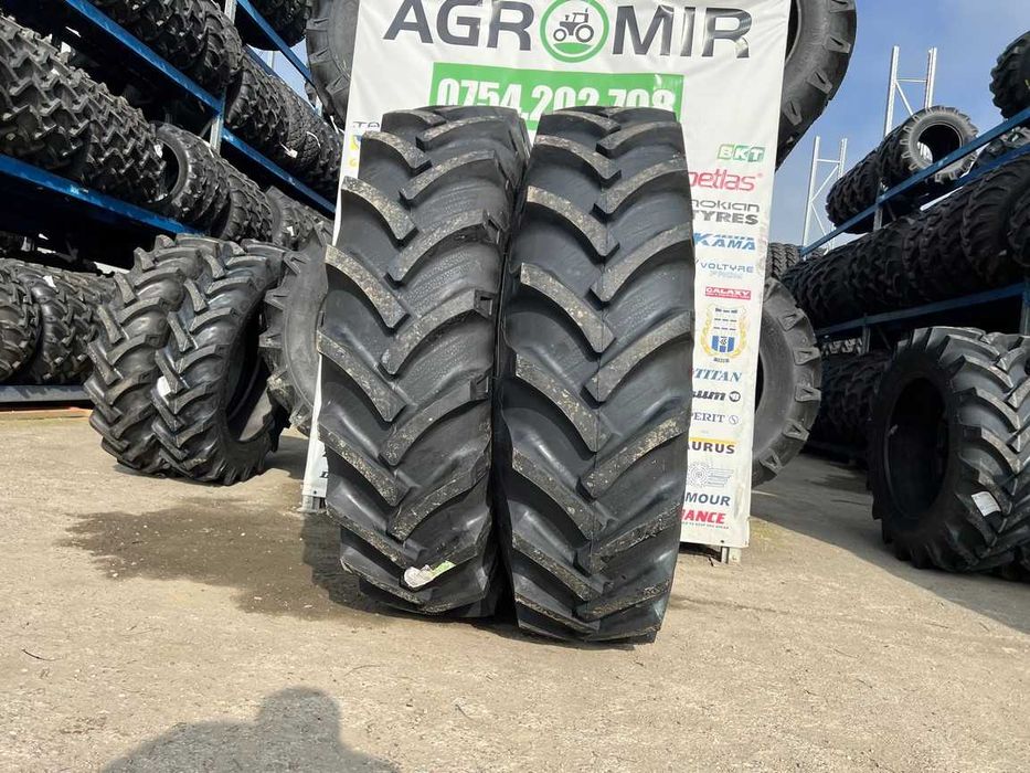 Cauciucuri noi 16.9-38 pentru tractor cu 14 pliuri marca OZKA