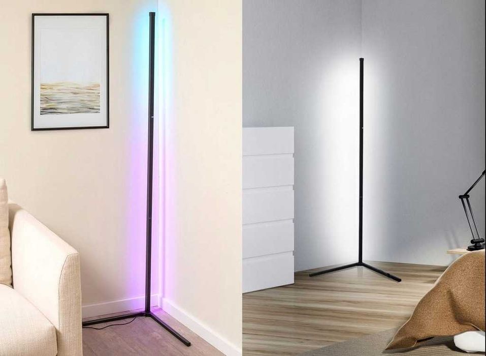 RGB LED ъглова подова лампа 360lm 140cm GRUNDIG музикален сензор