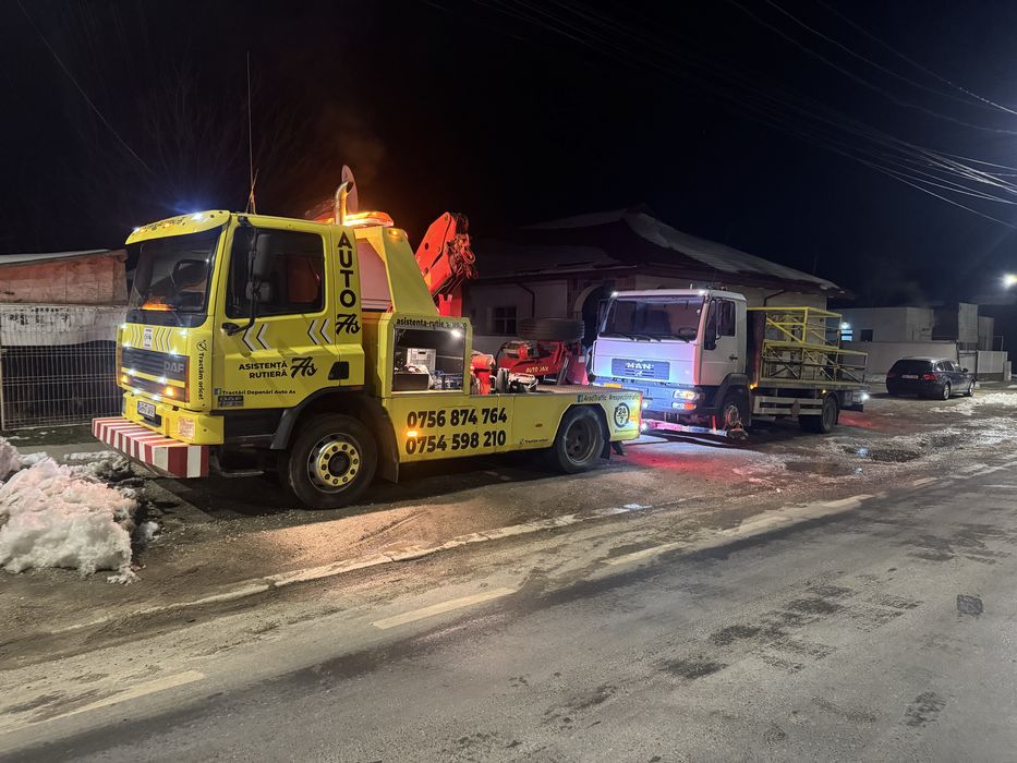 Tractari Auto Camioane Dube Servicii Macara Platforma Auto Non Stop