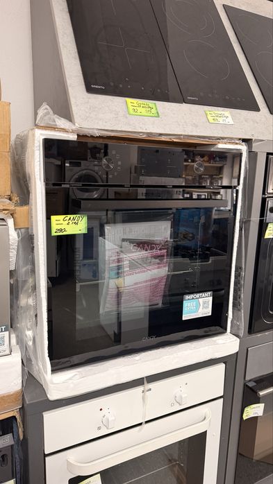 Нова Фурна за вграждане CANDY BAKE 800 CA6 NP5B3CTB 78L | A++ | WI FI | BLUETOOTH | 12 ФУНКЦИИ, Готварска печка с airfry опция
