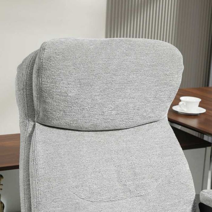 Офис стол HOMCOM, стол за бюро, въртящ се, функция люлеене