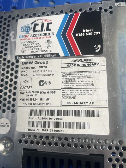 Radio cd profesional/business BMW e8x e90 e92 x1 e84 bluetooth