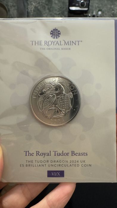 Колекционерска монета The Tudor Dragon 2024 UK – The Royal Mint