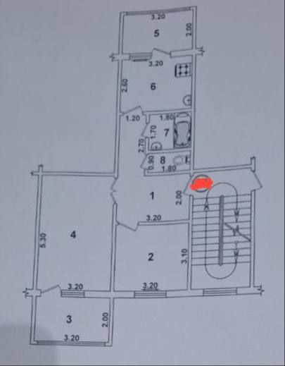 Квартира на Кушбеги-Хавас  2*3/2/5 общ пл 63м ,2 балкона