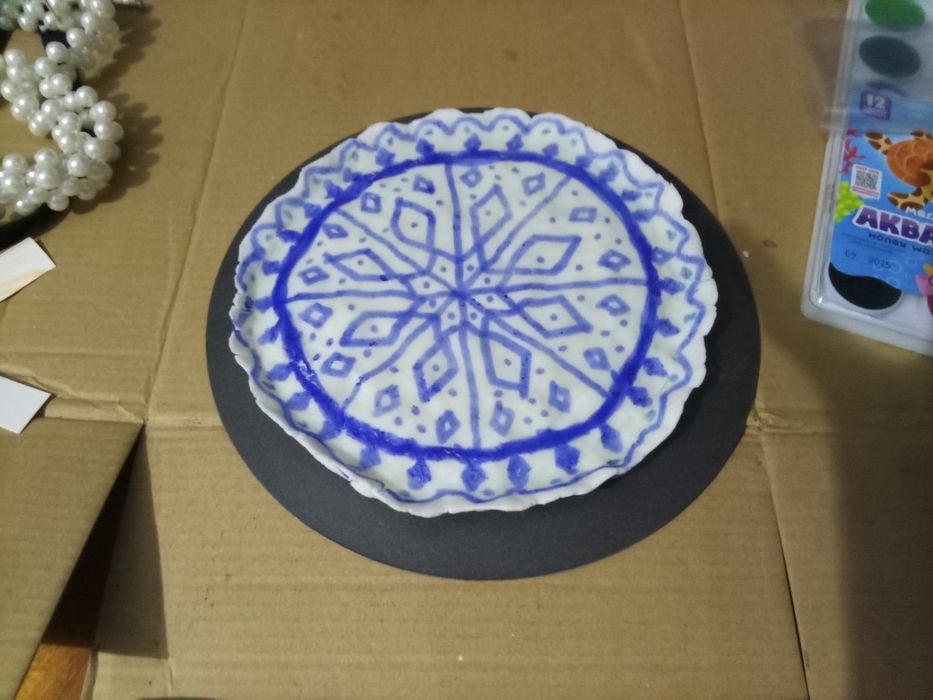 Самодельная тарелка из глины