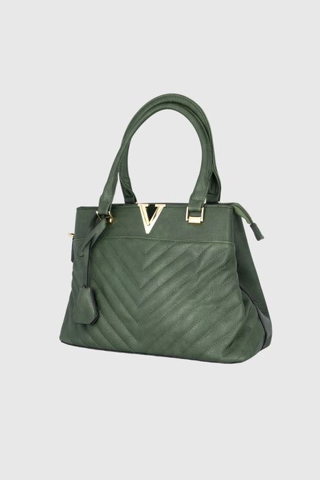 НОВО! ЛИКВИДАЦИЯ! Дамска чанта с V-орнамент