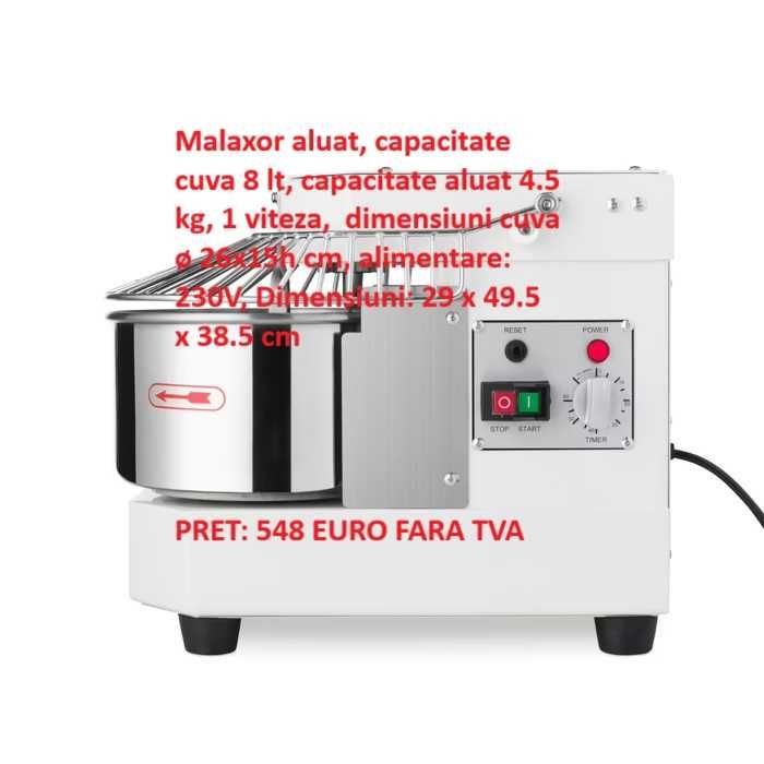 Malaxor aluat cu spirala, 8 lt, 4.5 kg aluat, alimentare: 230 V