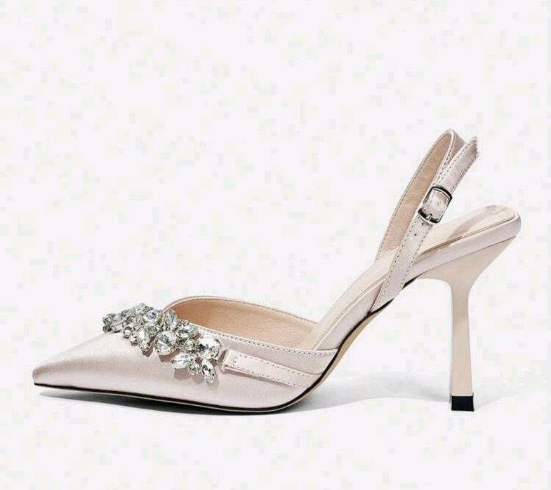 Pantofi cu toc înalt, culoare caisa, petrecere, nuntă, evenimente