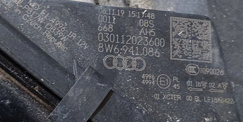Far  dreapta Audi A5 b9 RS5 Laser Matrix volan stanga