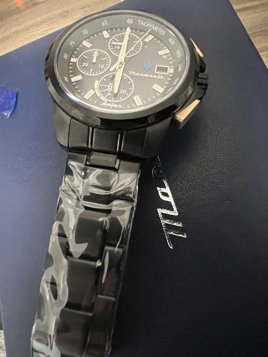 Часовник Maserati Successo Chrono Solar Edition Watch - Black