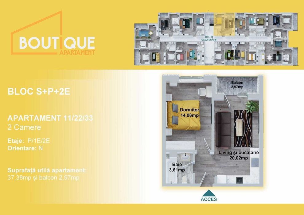 Studio de vanzare in Boutique Apartments !-Zona Centrala-!