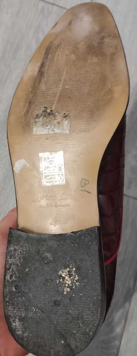 Pantofi nunta rosii piele crocodil Sortec Lux 41 made in Romania
