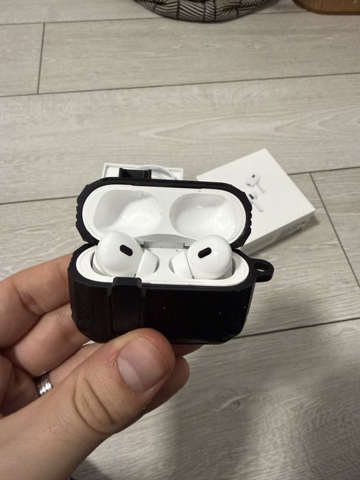 Apple Airpods Pro 2, originale cu factura eMag + 2 huse