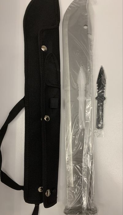 Maceta maner verde si cutit aruncator husa cadou colectionari