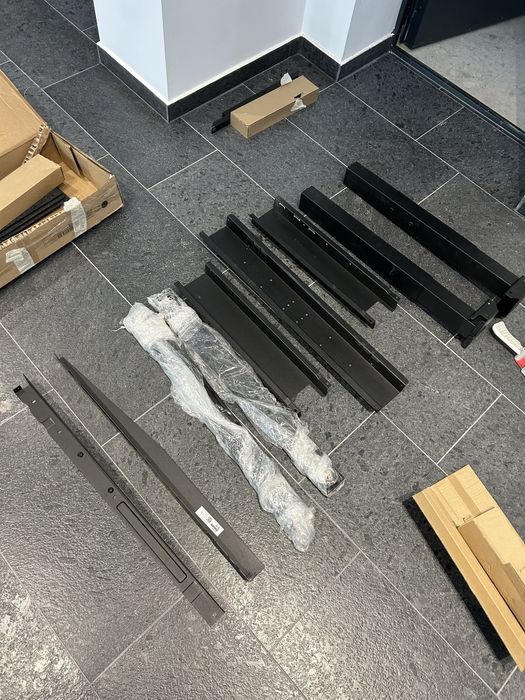 Birou, furnir nuc/negru, 140x80 cm 160x80cm