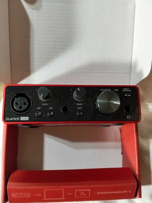 focusrite scarlett solo 3rd second hand si noi de vanzare